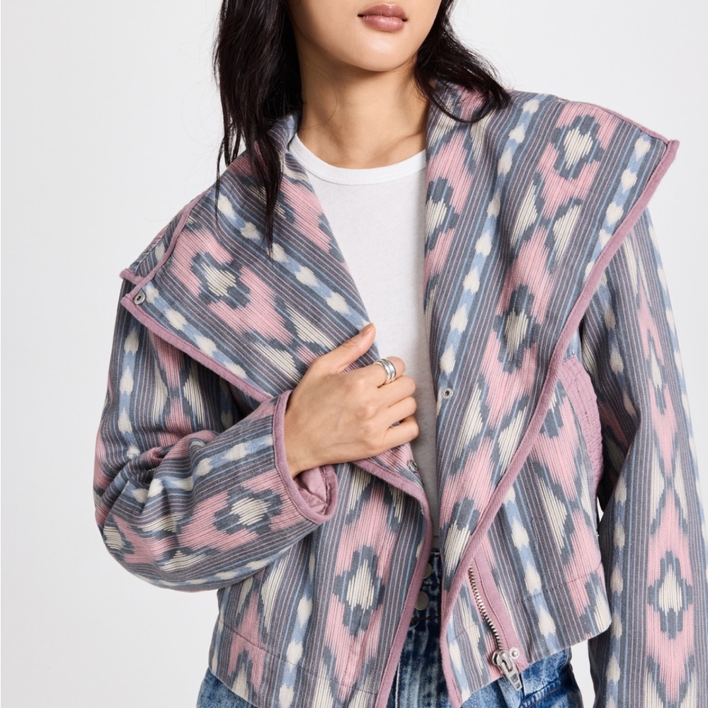 Blank NYC Pink and Gray Patterned Jacket